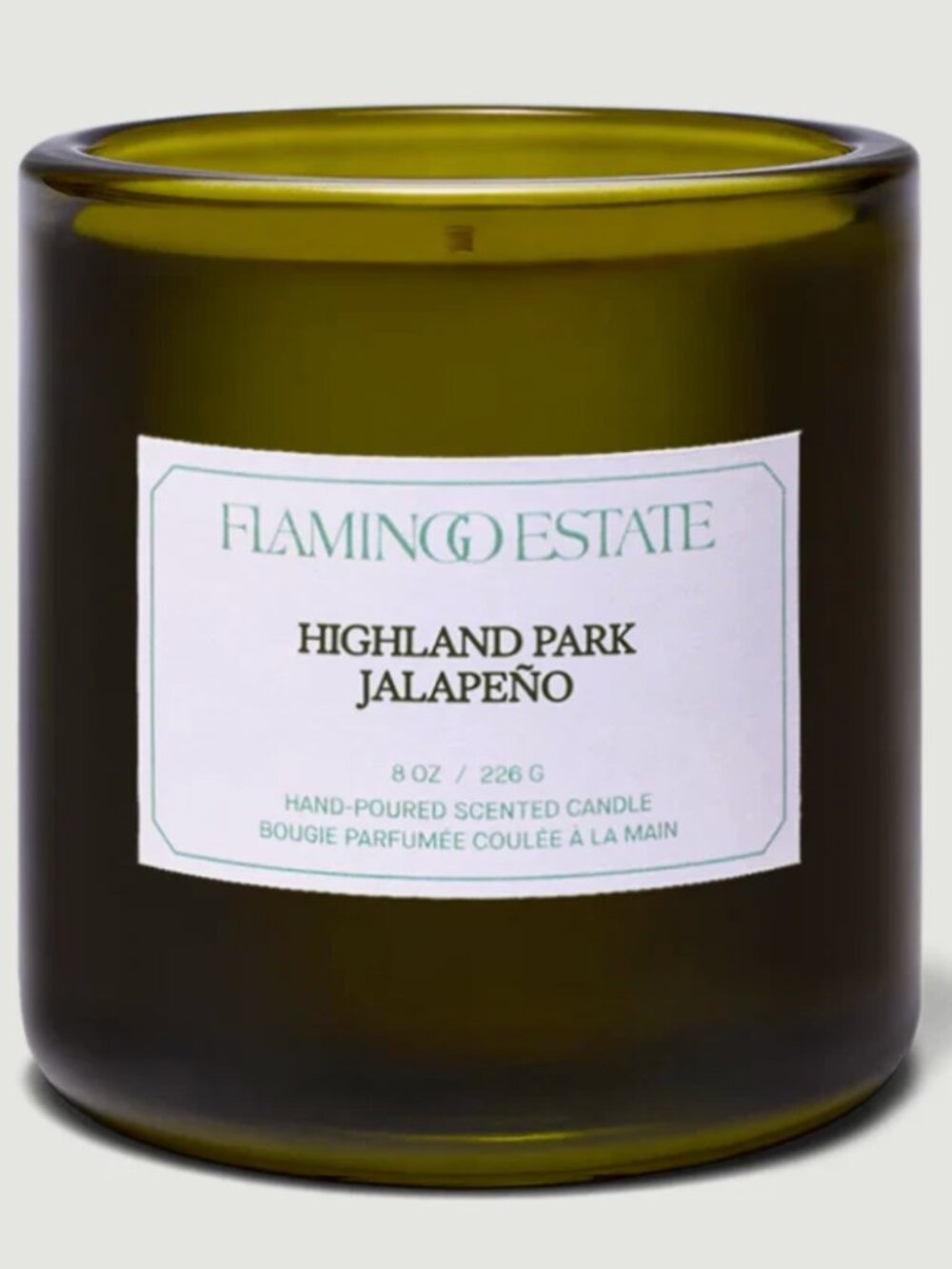 FLAMINGO ESTATE Highland Park Jalapeno Candle - 8oz. with Gift Box NIB